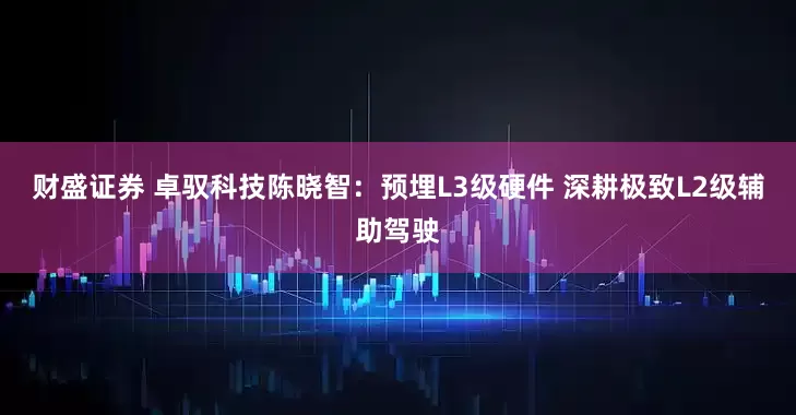 财盛证券 卓驭科技陈晓智：预埋L3级硬件 深耕极致L2级辅助驾驶